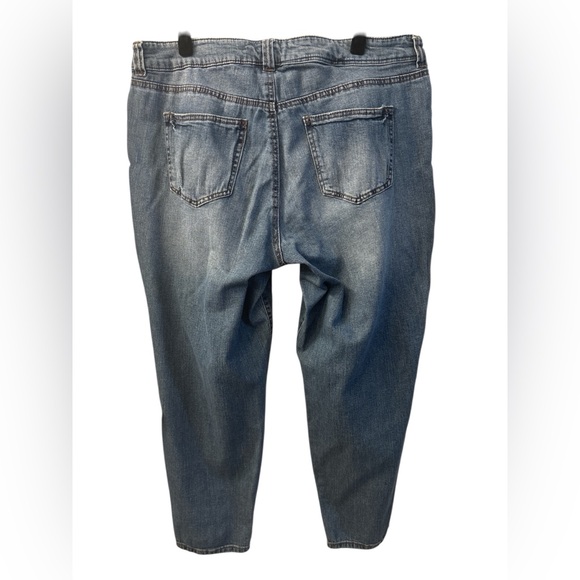 Celebrity Pink Distressed Blue Boyfriend Jeans - Picture 2 of 4